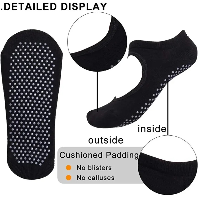1-3pairs Backless Non-slip Fit - Pilate Yoga Workout 评论和价格