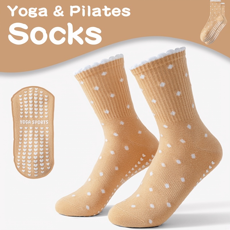 Women's Brown yoga Socks, Whit - Medias Para Pilates Y Yoga 评论和价格