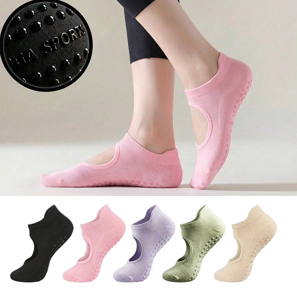 2/12PC Backless Non-slip Fitne - Medias Para Pilates Y Yoga 评论和价格